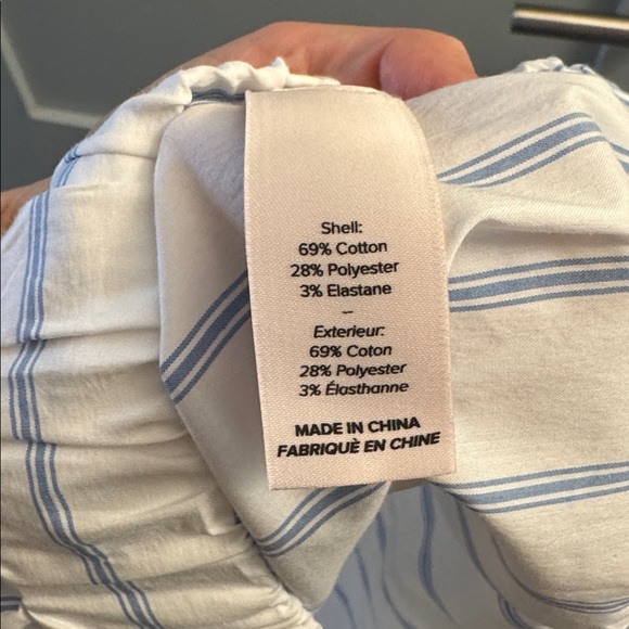 NWT CINQ A SEPT Sammy Stripe Jacques Short - White/Oxford Blue - M - Picture 7 of 11